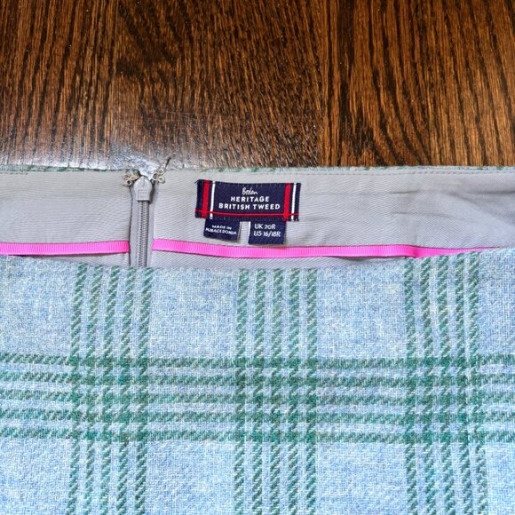 BODEN Blue/Green Check or Plaid skirt size US16/18R - Picture 2 of 4